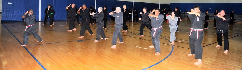 Mabson-do students practising kata